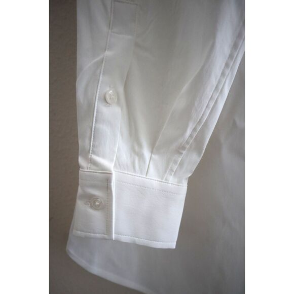 Athleta 882549-01 Women's Sz S White Oversized L/S Button-Up Poplin Top Blouse - Picture 9 of 13